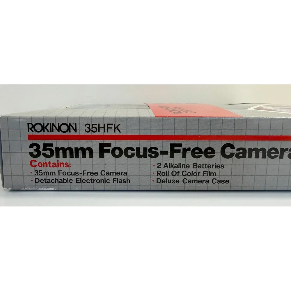 Rokinon 35HFK 35mm Focus-Free Camera Kit‎ OS Black Vintage 1988 Flash Film